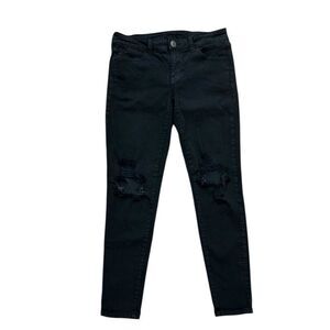 American Eagle Black Distressed Jegging Jeans